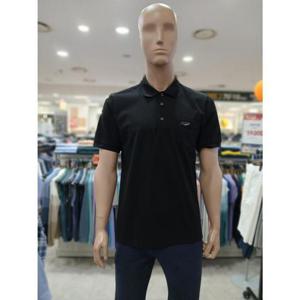 크로커다일 세이브존05 피케이 솔리드 요꼬에리 검정색 반필 티셔츠 ABTP2701 99