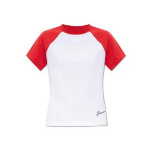 자크무스 로고 패치 크루넥 티셔츠 251JS2052031 040 TP934986312