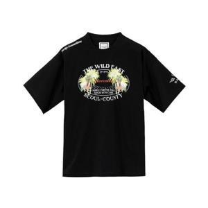 우영미 야자수 그래픽 티셔츠 블랙   25SS W251TS19708B