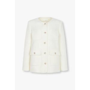 [지컷]아웃 포켓 노카라 트위드 자켓(7255110105)