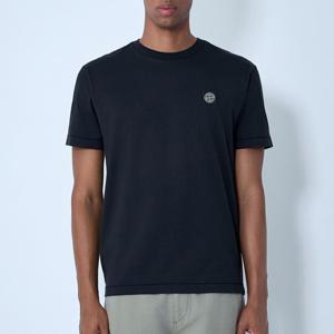 25 FW 스톤 아일랜드 콤파스 로고 패치 코튼 크루넥 반팔 티셔츠 블랙 2100027 S0013 V0029