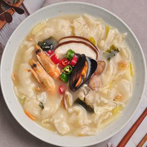 생수제비 6인분세트(수제비1kg+얼큰 해물맛스프6봉)