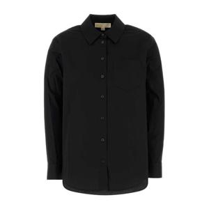 마이클코어스 블랙 스트레치 포플린 셔츠 MT540TYF4C BLACK