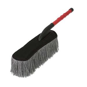 먼지떨이 가죽그립 평형 면사 먼지털이개 레드 차량용품