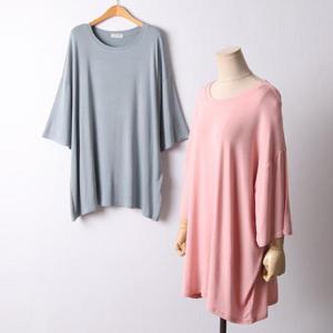 빅사이즈 507 실키라운드넥반팔티 DRAI550