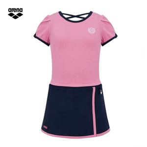 아레나 레이첼 A5BG1GS03 PNK (주머니백 증정) 여아동  래쉬가드 세트 수영복