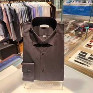 듀퐁셔츠 SE5FM21LS311SBK 컴포터블 라인 착용감이 좋은 스트레치 블랙 슬림 핏 셔츠