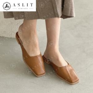 [애슬릿] 절개 스퀘어토 여성 데일리 실내 뮬 블로퍼