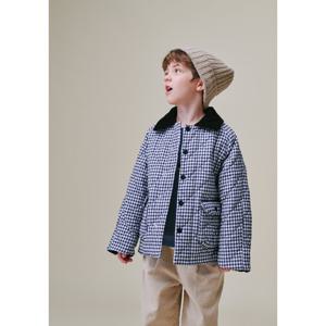 [빈]네이비 체크 패딩 코듀로이 자켓BY61JK01NV