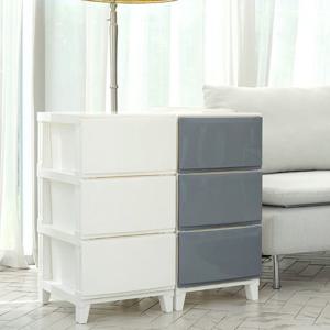 모던 에센셜 플라스틱서랍장 3단