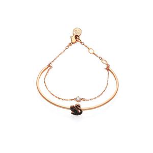 스와로브스키 5678048 Swan 스완 블랙 뱅글 미디움 팔찌