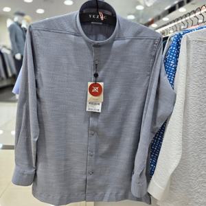 [예작]지지미원단 일반핏 긴팔 셔츠(YJ4SUA562/GY)_DG