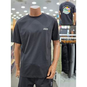 [지프]남녀공용 등판프린트 반팔티셔츠(JQ0TSU392_DG)_DG
