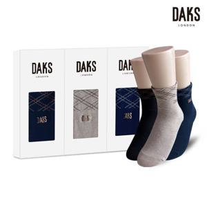 [닥스(양말)]숙녀양말 3족 선물세트 무압박단목 사선 25905