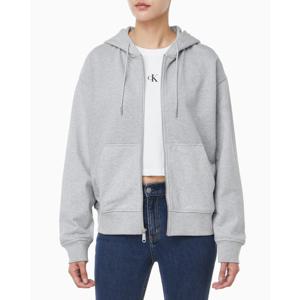 CK진  여성 아카이브 로고 프렌치 테리 풀집업 후디(47B237G)