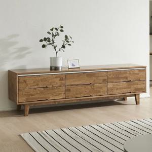 G491 고무나무 원목 서랍 거실장 1500