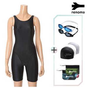 [레노마수영복]여성U백3부반신실내수영복 LS2D861SET_BK