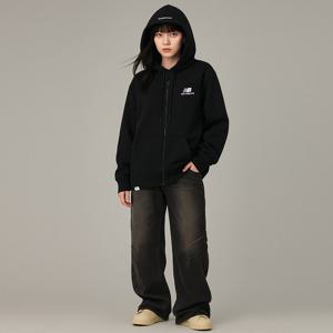 뉴발란스 에센셜 후드집업 자켓 블랙 NBMDD41013-19