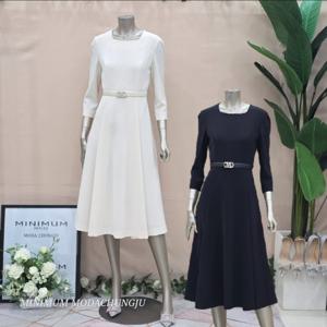 [미니멈]MD 스퀘어넥 심플 플레어원피스  MD MMYBAWO3120_CJ