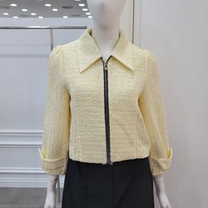 [미니멈]카라넥 집업 크롭자켓 (MYBAWJ3350LY)_IC