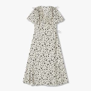 보브  (7155237200) 플라워 프린트 쉬폰 랩 롱 원피스