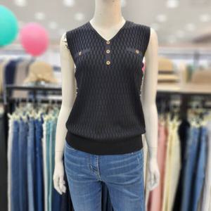 [조이너스]여성 브랜드 24신상 브이넥 니트 이너 스판 민소매 티