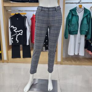 [루이까스텔]여성 체크 양면밴드 사선 바지3LRPT071G_OD