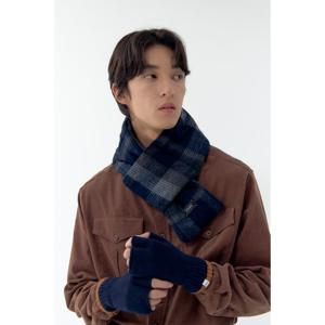 [헤지스]HJMU5F312N2_남성 네이비 체크 울 머플러
