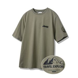 [지프]JP2TSU105 선기획 등판 산프린트 2024년 카키 반팔티_SC