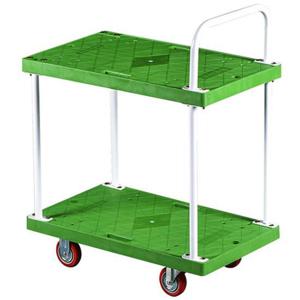 소형 2단대차 스틸파이프 녹색 기본형바퀴 산업용 산업용대차
