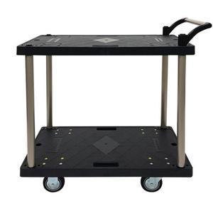 특대형 2단대차 알루미늄 검정 기본형바퀴 산업용 대차수레