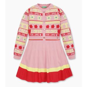 [베네통키즈]25FW-컬러스 플라워 니트 원피스/QAOP02541