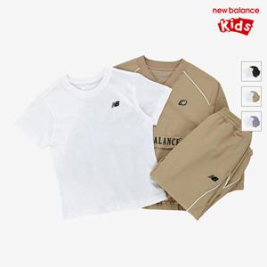 [뉴발란스키즈] NK9YF3101U(35) 베이지 [3PCS] ESSENTIAL) 우븐 피스테 셋업