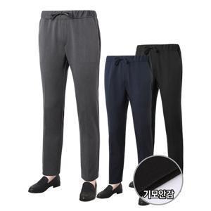 [파파브로]남성 일자핏 베이직 허리밴딩 기모 슬랙스 LO-SLK-K26