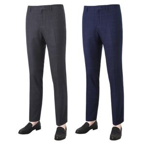 [파파브로]남성 구김 없는 노턱 체크 슬랙스 LO-SLA-D720,1