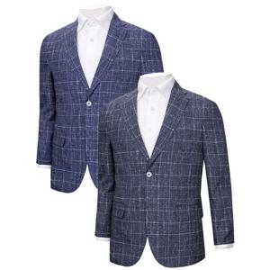 [파파브로]남성 체크 패턴 투버튼 콤비 자켓 NE-COA-2031,2