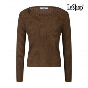 [르샵] V넥 더블 골지 부클 니트 (BP8KP005A)