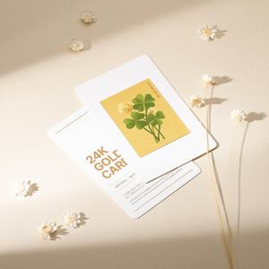 수앤진골드 행복 세잎 크로버 순금 카드 24K 0.2g