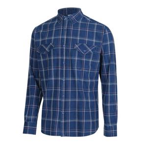 [파파브로]남성 기본 체크 블루 남방 SI-SHA-MX01