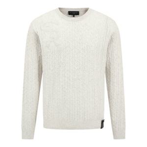 [세인트앤드류스]양말증정 공용 캐시미어 홀가먼트 로고 케이블 니트  831E4SR202