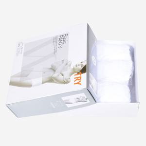 여성 베이직 순면 코튼 백색 맥시 삼각 팬티 3매입