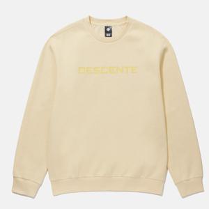 [데상트]데상트 워딩 그래픽 기모 코튼 맨투맨 SP323UHT93YEL0