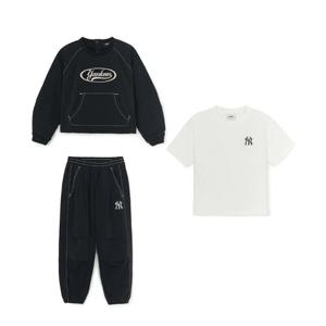 MLB키즈  STREET 여아 우븐 맨투맨 3세트CL (7FS2B135650BKS)