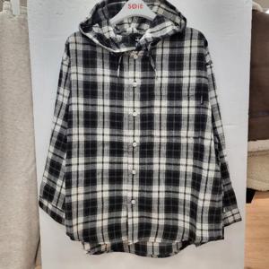 소이 HC22 유니 체크 후드 셔츠 26S5331