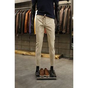 [빠니깔레]MARIO이태리직수입 하운드투스베이지 면스판 스트링밴딩팬츠 f-hcpt01be