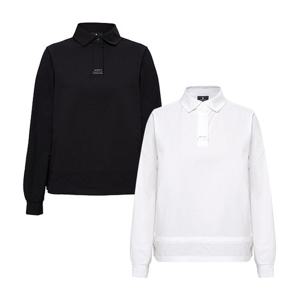 [와이드앵글] 여성 TO 루즈핏 우븐 폴로티셔츠 L _WWU25212