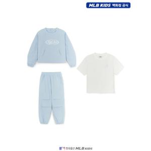 [MLB키즈US] (7FS2B1356-43SBP) 여아 스트릿 베이직 우븐 맨투맨 3 세트 아동맨투맨세트 키즈맨투맨세트