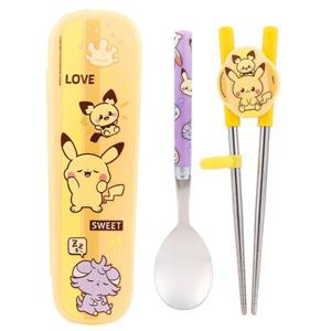 포켓몬 킨더 스텐젓가락 스푼케이스세트 2단계 연습젓가락세트 수저세트 어린이수저세트 키즈수저세트 아이