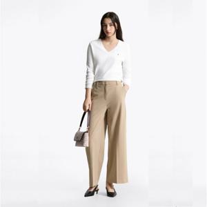 [타미힐피거(여성)]스트레치 와이드 크롭 팬츠 T22F7WPC050WT2