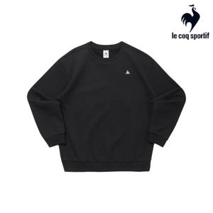 [르꼬끄] 남녀공용 에센셜 루즈 기모 맨투맨 QQ423LFSO1_BLK